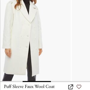 Justfab Winter White Mid Lenth Coat NWOT